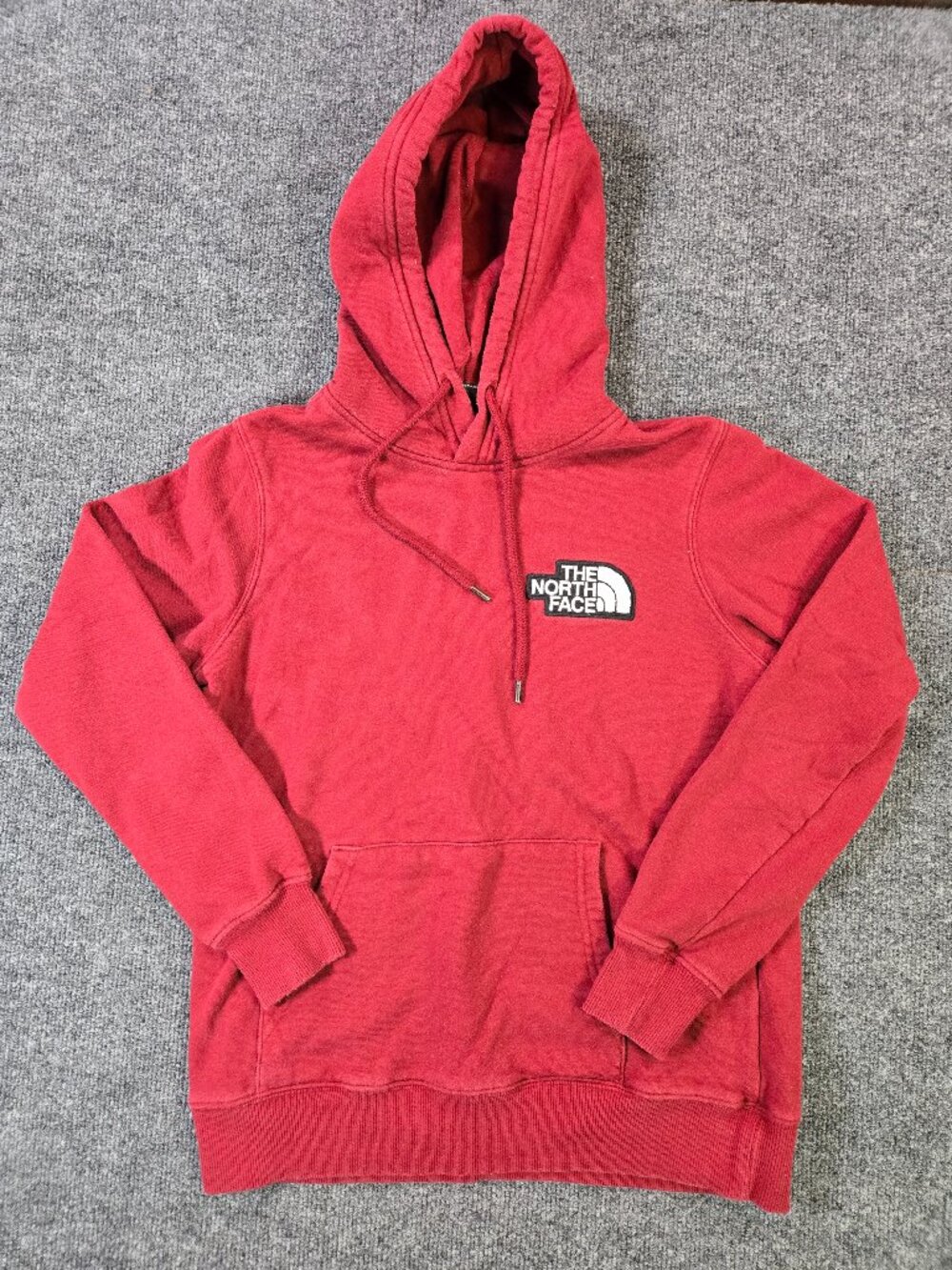 The North Face Hoodie Womens XS Red Pullover Crew Neck Sweatshirt Outdoor Fleece